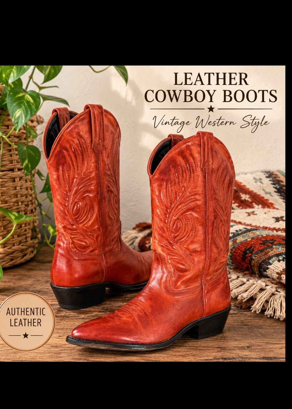 Gianni Bini Women's Size 8 B Red Western Cowgirl Boots Flame Embroidery